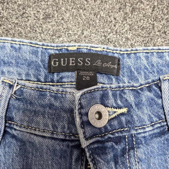 GUESS Women's Blue Denim Shorts - Picture 2 of 3